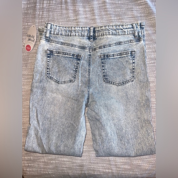 Colorful Planet Distressed Double Roll Mom Jeans | Juniors Size 14 | NWT - Picture 5 of 8